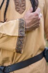 Tunic with border "Halvor" Honey brown XS