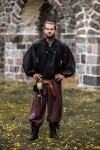 Landsknechthemd "Albert" Schwarz/Braun S