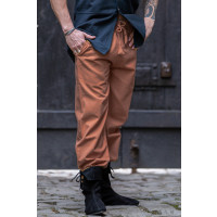 Medieval trousers with elastic band "Veit" Tobacco Brown