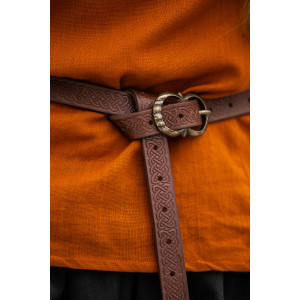 Celtic leather belt "Merle" Light brown