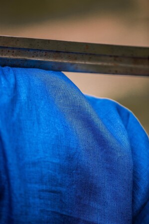 Wikinger Leinentunika "Halvar" Blau L