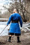 Tunique viking en lin "Halvar" bleu XL