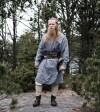 Tunique viking en lin "Halvar" bleu-gris M