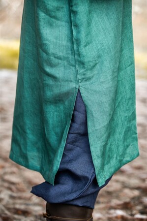 Tunique viking en lin "Halvar" Vert M