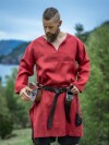 Tunique viking en lin "Halvar" Rouge M