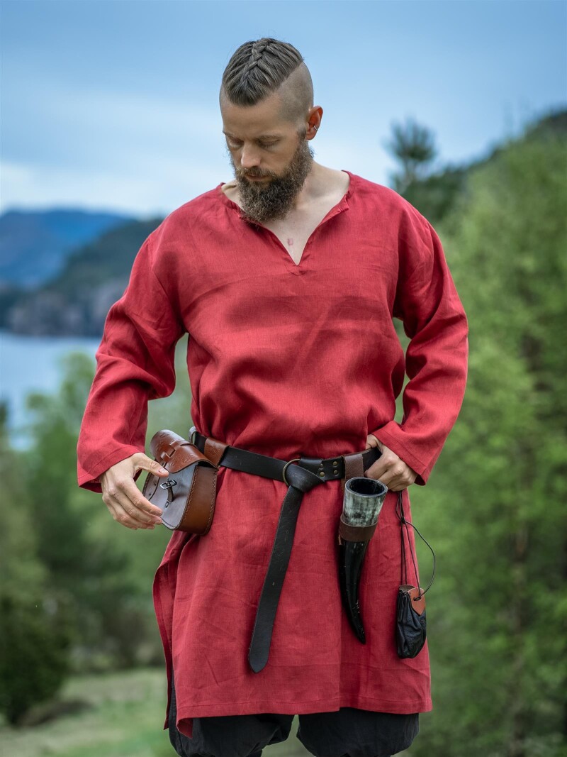 Viking linen tunic "Halvar" Red XL