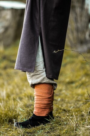 Tunique viking "Freki" avec broderie à la main Marron M