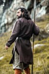 Tunique viking "Freki" avec broderie à la main Marron M