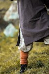 Wikinger Tunika "Freki" mit Handstickerei Braun L