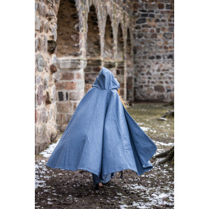 Capo medievale con cappuccio "Mila" Blu