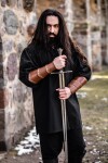 Mittelalter Hemd "Ulrich" Schwarz S