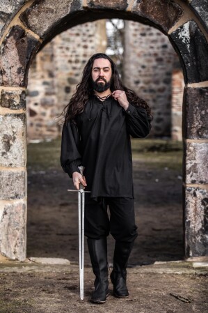 Medieval Shirt "Ulrich" Black XXXL