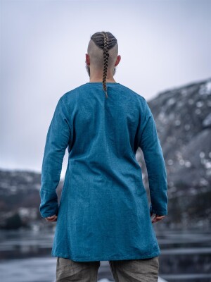 Viking linen tunic "Ragnar" Blue L