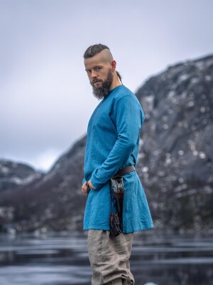 Viking linen tunic "Ragnar" Blue XL