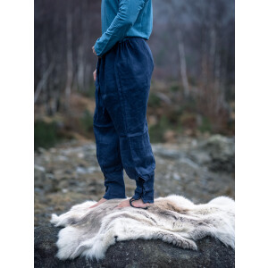 Pantaloni Vichingo di lino "Wodan" Blu scuro