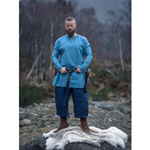 Pantalon de Vikingo en Lino "Wodan" Azul obscuro
