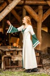 Mittelalter Kleid Dorothea Natur/Grün S