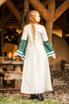 Mittelalter Kleid Dorothea Natur/Grün S