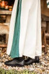 Vestido medieval Dorothea Natural/Verde XL