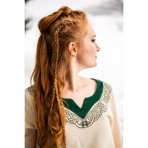 Viking dress "Lagertha" Natural/Green