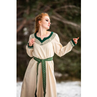 Vestido Vikingo "Lagertha" Natural/Verde