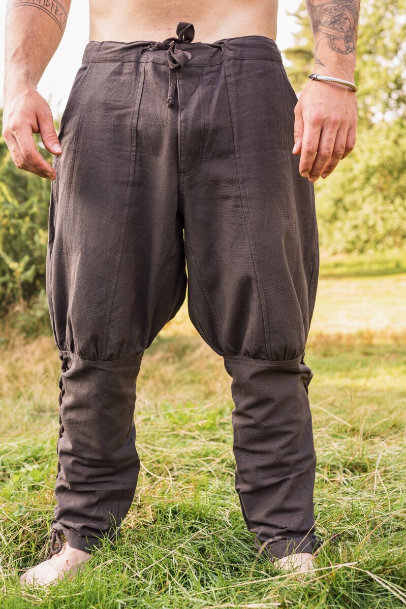 Wikingerhose mit Beinschnürung "Magnus" Braun