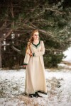 Robe Viking "Lagertha" Écru/Vert XL