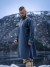 Tunique viking "Snorri" avec broderie manuelle style Urnes Gris-Bleu S