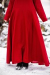 Wikinger Kleid 100% Leinen "Anna" Rot S