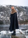 Wikinger Umhang "Janne" mit Kunstfell Schwarz
