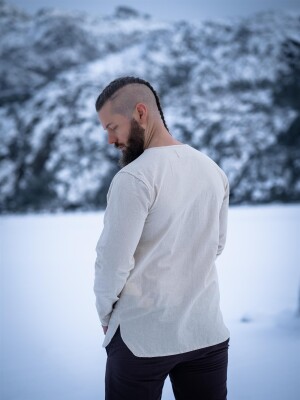 Camisa medieval "Elfriede" Natural XXL