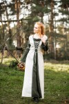Medieval dress Amalia Natural/Green XXL
