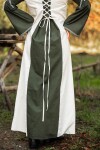 Vestido Medieval Amalia Natural/Verde XXXL