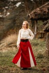 Medieval skirt "Isabella" Red/Natural L/XL