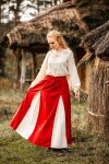 Falda medieval "Isabella" Rojo/Natural S/M