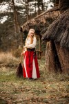 Falda medieval "Isabella" Rojo/Natural S/M