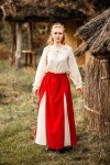 Falda medieval "Isabella" Rojo/Natural S/M