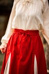 Falda medieval "Isabella" Rojo/Natural S/M