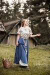 Mittelalter Rock "Elise" Blau/Natur L/XL