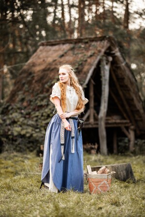 Mittelalter Rock "Elise" Blau/Natur S/M