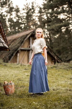 Mittelalter Rock "Elise" Blau/Natur S/M