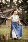 Mittelalter Rock "Elise" Blau/Natur S/M