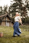 Mittelalter Rock "Elise" Blau/Natur S/M