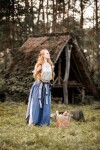 Mittelalter Rock "Elise" Blau/Natur S/M