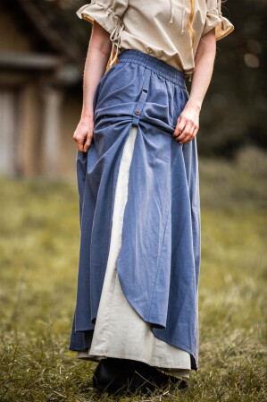 Mittelalter Rock "Elise" Blau/Natur XXL/XXXL