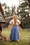 Mittelalter Rock "Elise" Blau/Natur XXL/XXXL