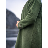 Wikinger Tunika "Snorri" mit Urnes-Stil Handstickerei Grün