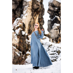 Robe viking 100% lin "Anna" Bleu