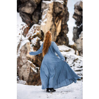 Robe viking 100% lin "Anna" Bleu