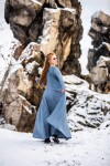 Vestido Vikingo 100% Lino "Anna" Azul M